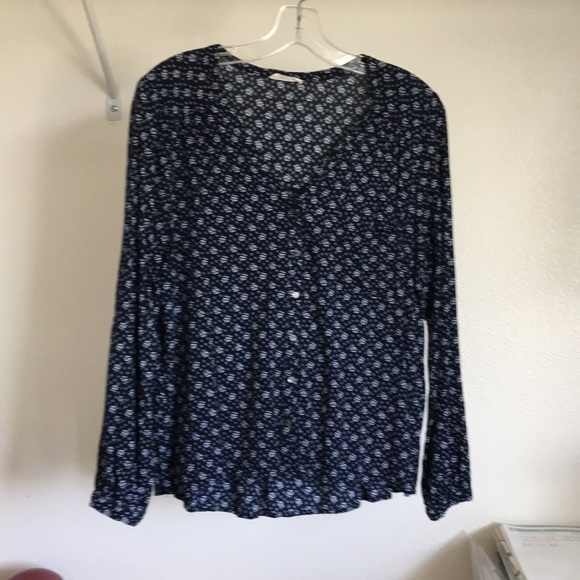 Sis.Sis Tops - Navy w/white floral print